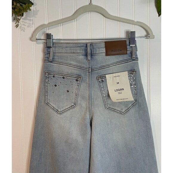 Hidden Logan High-Rise Dad Jeans Size 24 With Rhinestone - Picture 15 of 16